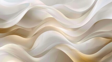 Obraz premium abstract fluid waves in taupe ivory white beige and gold luxurious background design