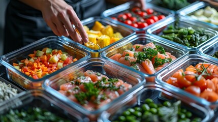 Obraz premium A Variety of Fresh Ingredients Ready for Meal Prep