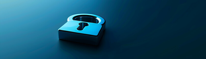 Confidential Symbol on Blue Background with Text Space for Privacy Policies  Data Protection Strategies   Photo Stock Concept