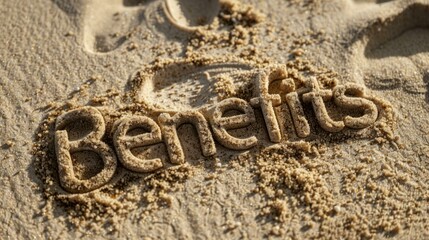 Fototapeta premium Sand Reward and Bonus concept art poster.