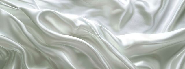 Fototapeta premium Elegant White Silk Fabric Texture Background