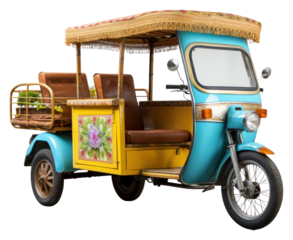 PNG Tuk-tuk Thailand three wheel tricycle transportation automobile.