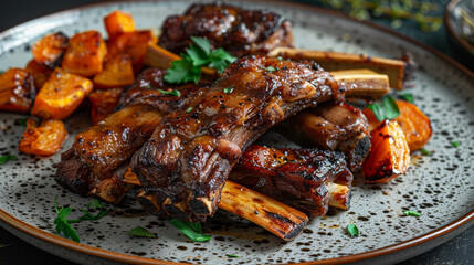 roasted lamb chops with potatoes