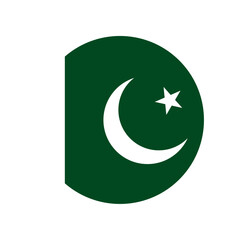 Round Pakistan flag icon