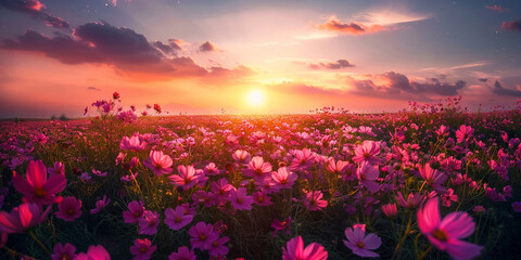 Beautiful nature landscape nature full of colors and fresh