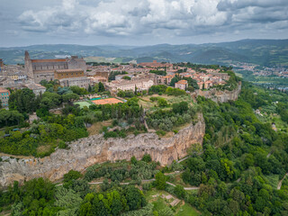 Aerial View of Orvieto, Province of Terni, Umbria, Italy