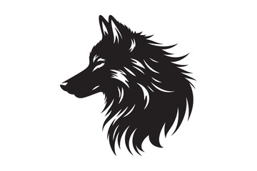 Wolf vector silhouette illustration