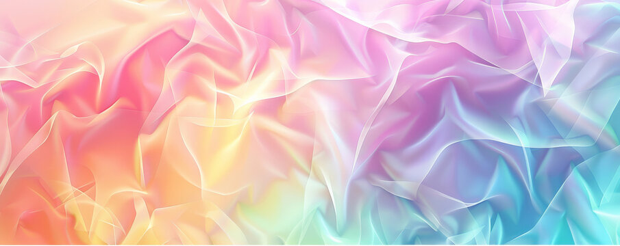 Colorful background with a prismatic effect in pastel colors.