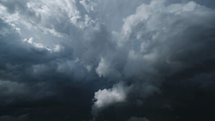 Dramatic dark storm clouds