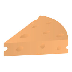 Piece of cheese icon isolated on white background. Cheese icon for web design
