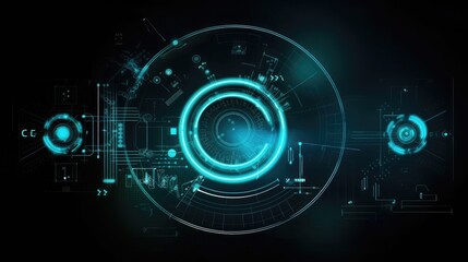 Obraz premium Futuristic Digital Interface Technology