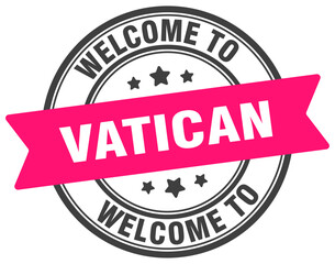Welcome to Vatican stamp. Vatican round sign