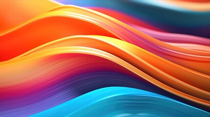 Vibrant Abstract Colorful Waves