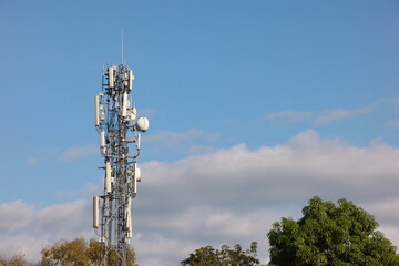 A BTS antenna among the trees