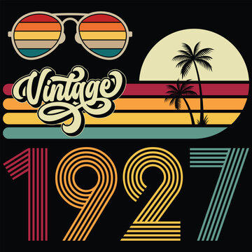 Vintage 1927 97th Birthday 97Yr Old Gift for Grandpa Papa T Shirt