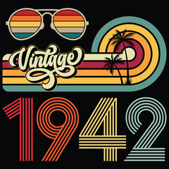 Vintage 1942 82nd Bday 82Yr Old Gift for Grandpa Papa T Shirt