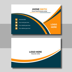 Creative Business card design template, Clean professional business card template.