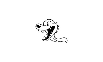 Vector illustration of cartoon crocodile embryo