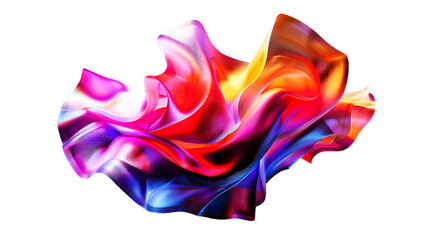 Obraz premium holo abstract 3D shapes fold isolated on transparent background