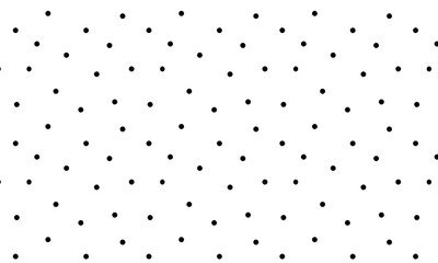 Vector polka dot pattern, Black random dots on white background. Polka dot seamless pattern background. Vintage texture for printing and decoration. © Natalya