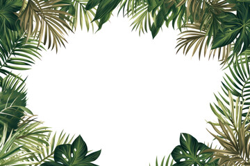 Naklejka premium PNG Palm leaves border outdoors nature forest.