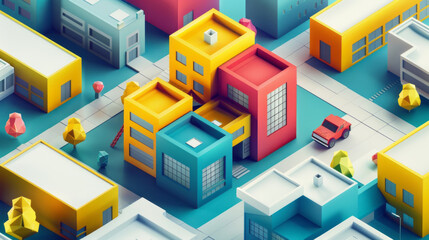 Fototapeta premium geometric city model