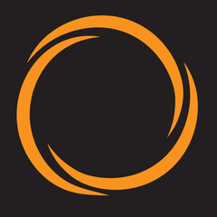 Round circular banner frames, borders, vector hand drawn, circular markers highlighting text