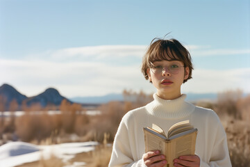 A person holding a book for National Book Lovers Day
