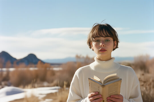 A person holding a book for National Book Lovers Day