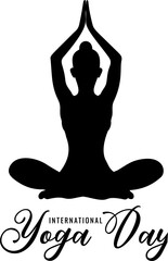 Yoga icon, logo on white background