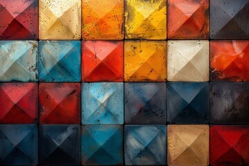 abstract background in colors and patterns for National Picnic Month 