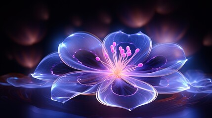 Digital futuristic flower wallpaper
