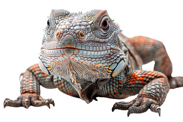 Obraz premium Tuatara isolated on white background, transparent background, iguana