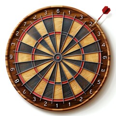Obraz premium A dartboard clipart, sports equipment element, vector illustration, detailed, isolated on white background