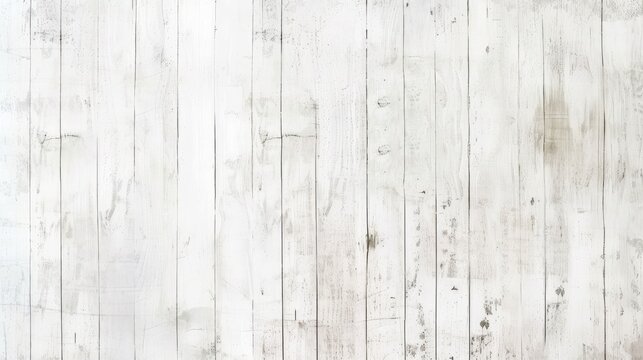 White Wooden Planks with Vintage Texture