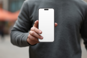 Phone screen png mockup, transparent design