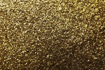Beautiful shiny brass glitter as background, closeup