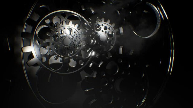 Gears And Cogs Rotating