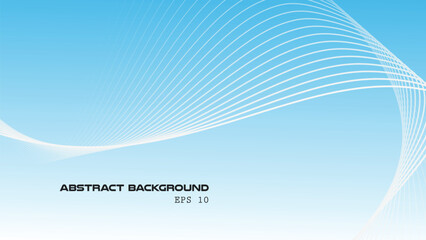 Blue abstract gradient background with curve line for backdrop or presentation