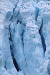 Blue Ice Vertical Cracks in Portrait Orientation 