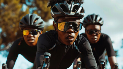 Group of cyclists during a ride