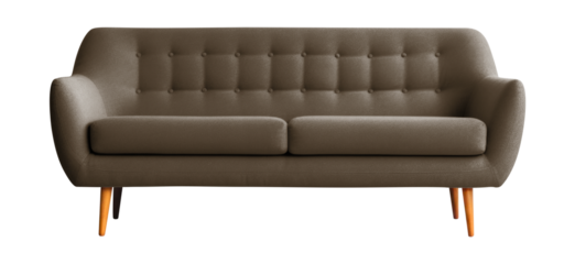 PNG Dark brown loveseat sofa, transparent background
