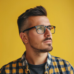 Obraz premium Portrait of a man with glasses