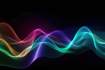 Colorful Abstract Light Waves
