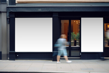 PNG Shop front sign  mockup, transparent design