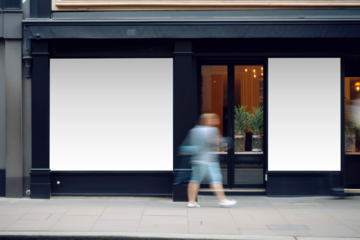PNG Shop front sign  mockup, transparent design