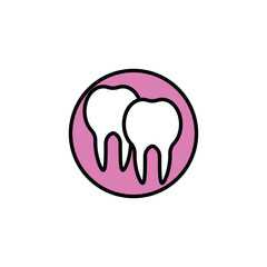 tooth vector type icon