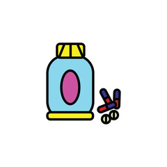 medicine tablet vector type icon