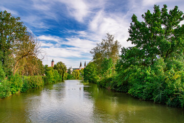 eichstätt, beautiful summer city view, germany architecture	