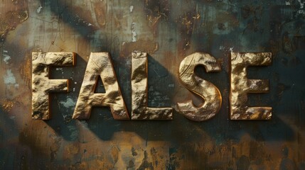 Antique Gold Fake and Misinformation concept art poster.